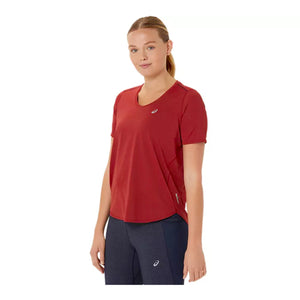 ASICS ROAD V-NECK SS TOP - FEMME