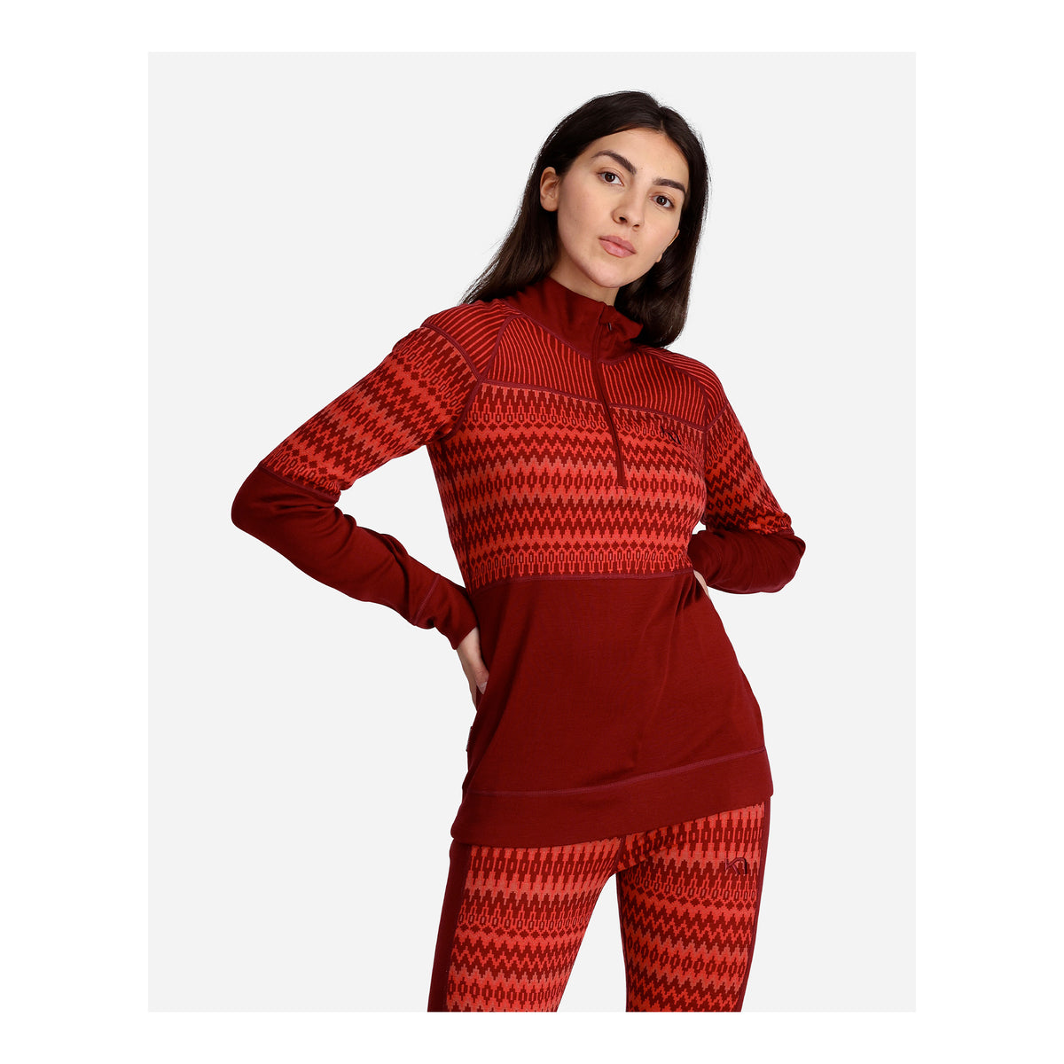 KARI TRAA SILJA WOOL HALF ZIP - FEMME