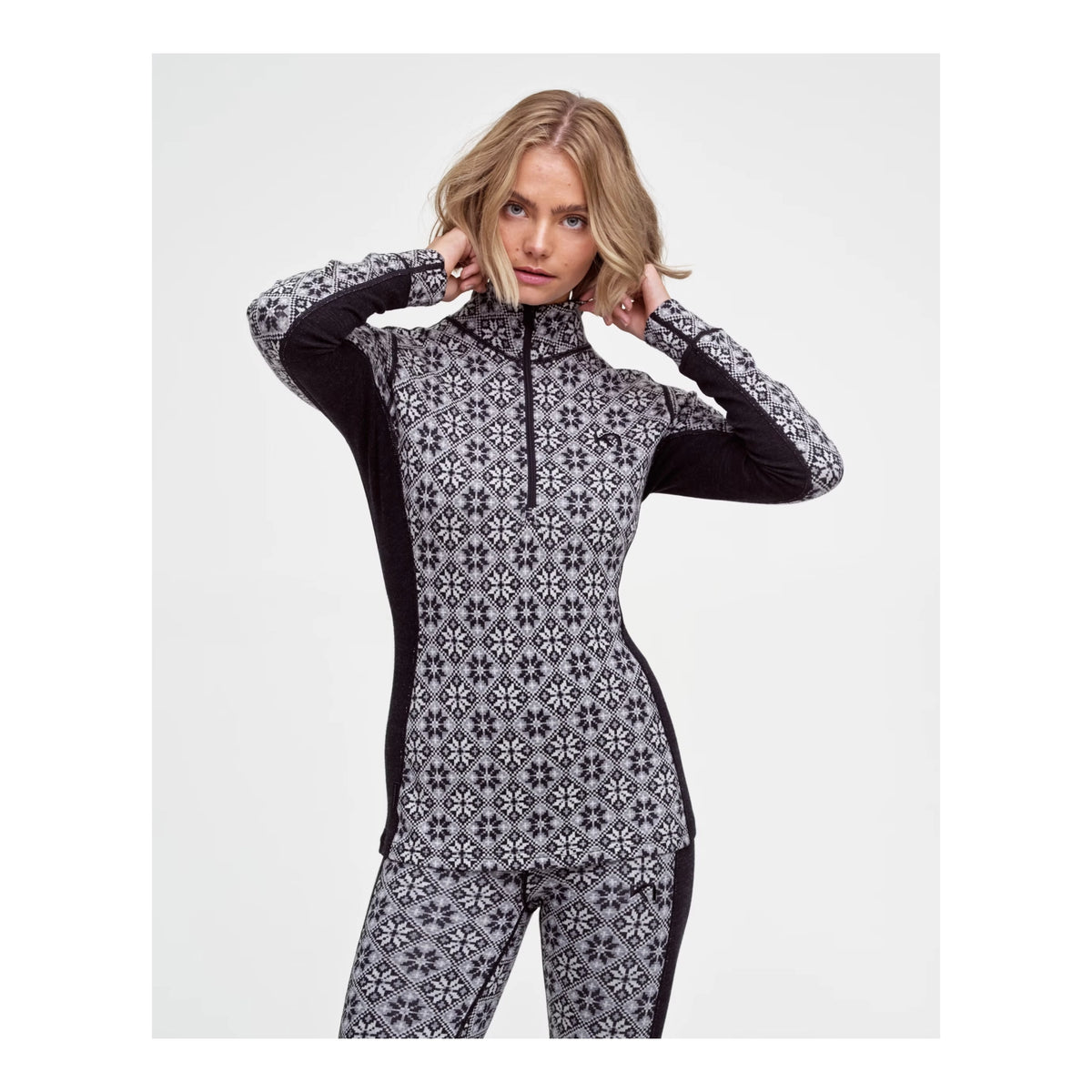 KARI TRAA ROSE WOOL HALF ZIP - FEMME