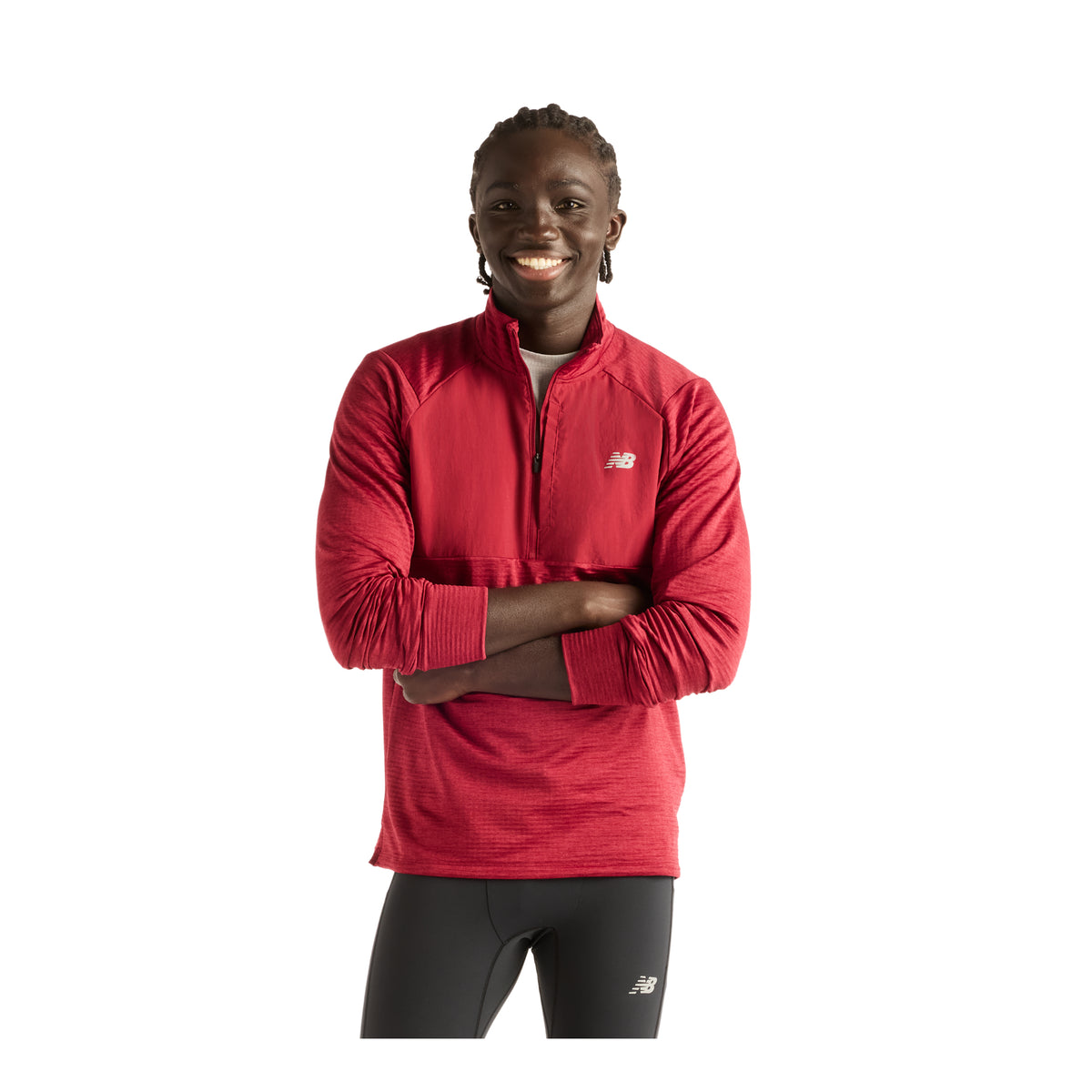 NEW BALANCE ATHLETICS HEAT GRID 1/2 ZIP - MEN