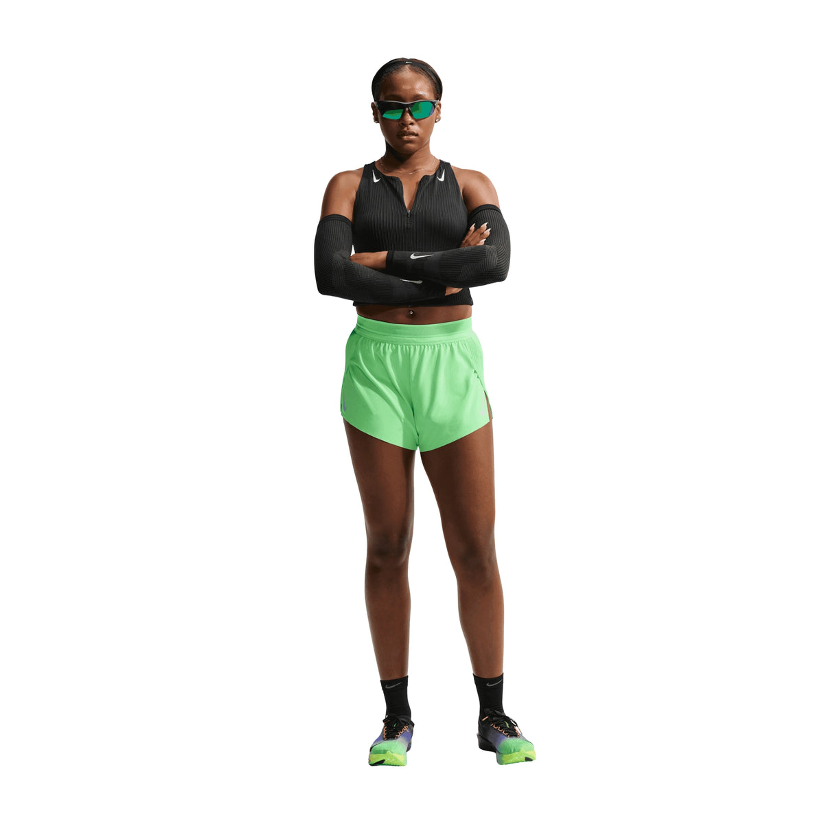 NIKE AEROSWIFT DRI-FIT ADV MID-RISE BRIEF-LINED 3" - WOMEN