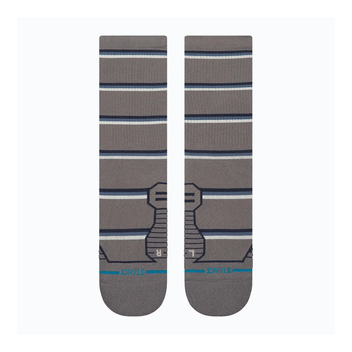 STANCE RUN MULTISTRIPE RIBBED CREW - UNISEXE