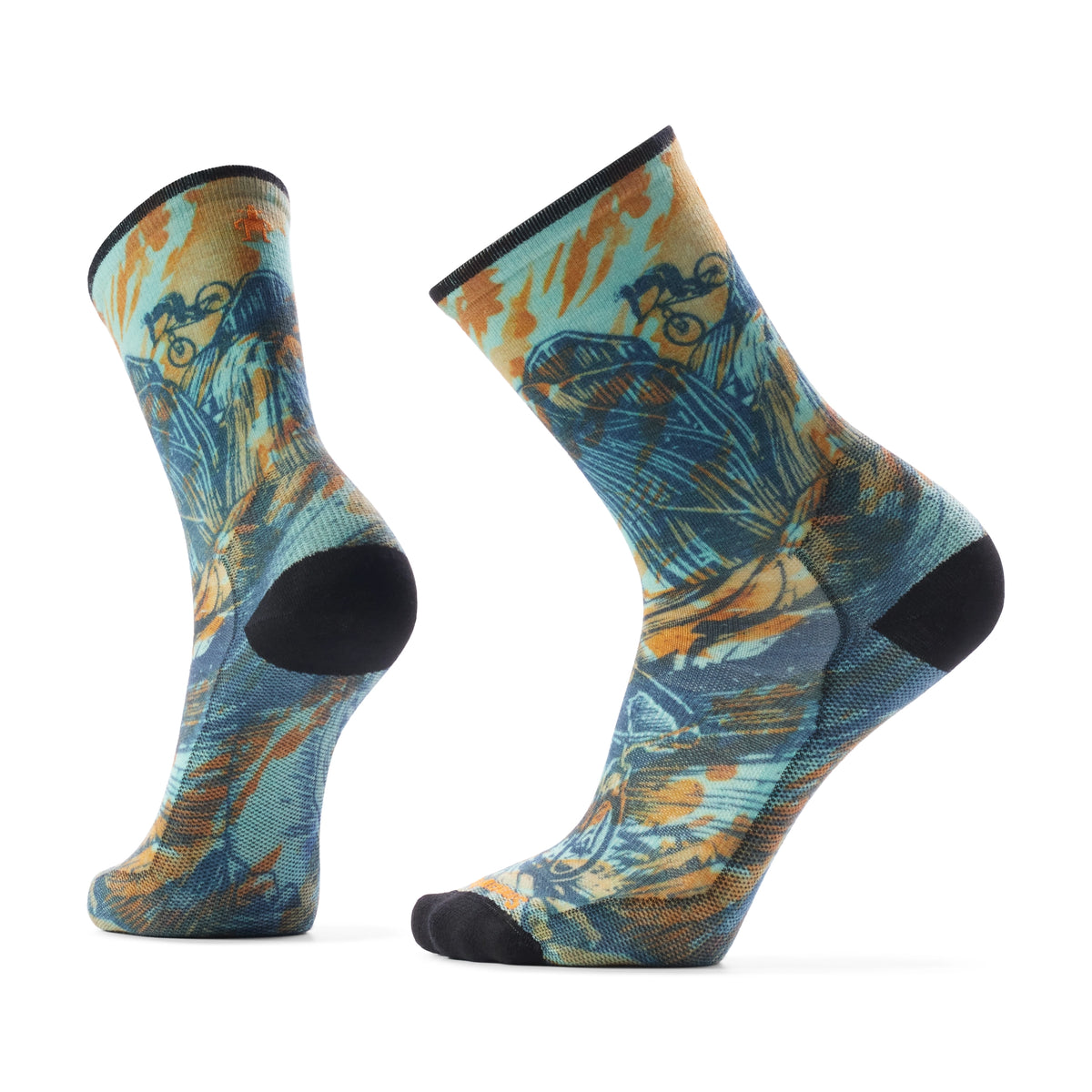 SMARTWOOL BIKE RUGGED RIDE PRINT CREW - UNISEXE