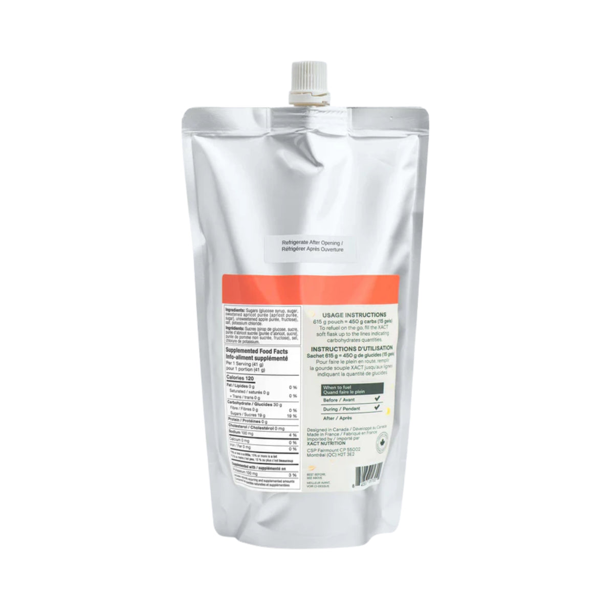 XACT ENERGY GEL DE FRUITS : REFILL 15 PORTIONS