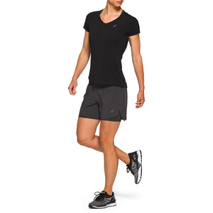 ASICS V-NECK SS TOP - FEMME