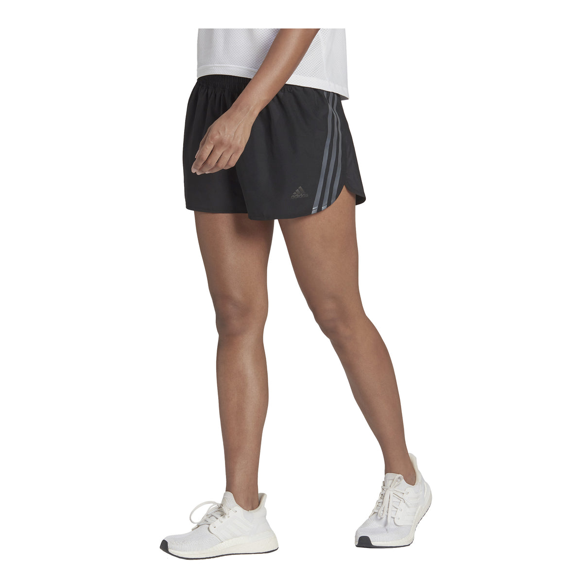 ADIDAS 3" RUN ICONS 3-STRIPES RUNNING SHORTS - WOMEN