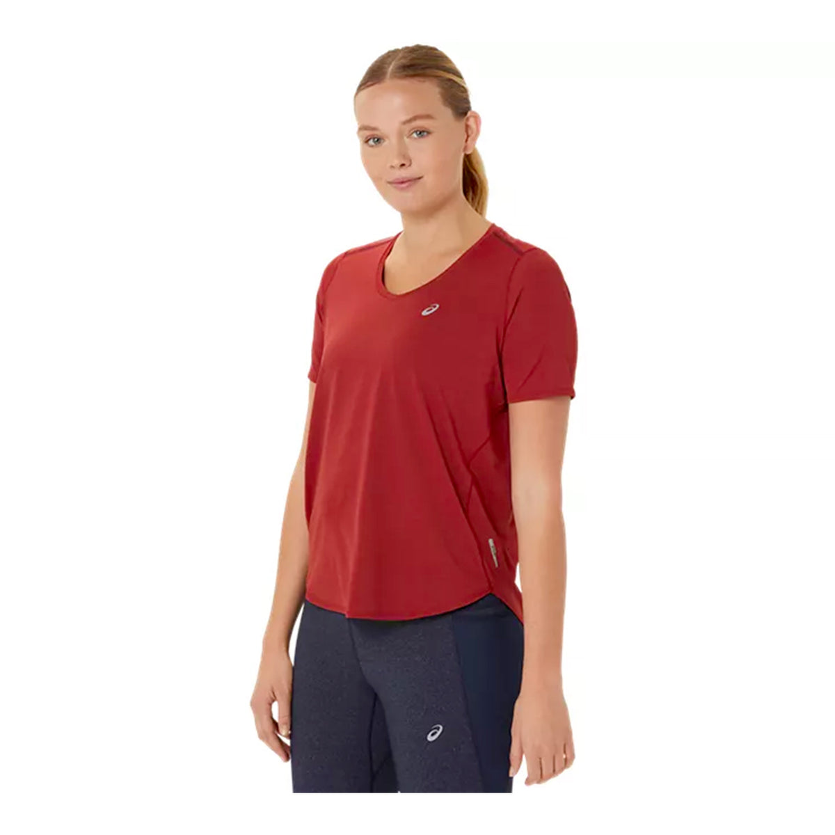 ASICS ROAD V-NECK SS TOP - FEMME