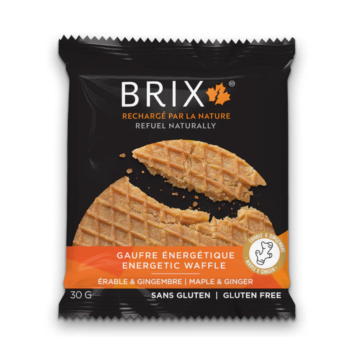BRIX GAUFRE ÉNERGÉTIQUE À L'ÉRABLE ET GINGEMBRE 30G