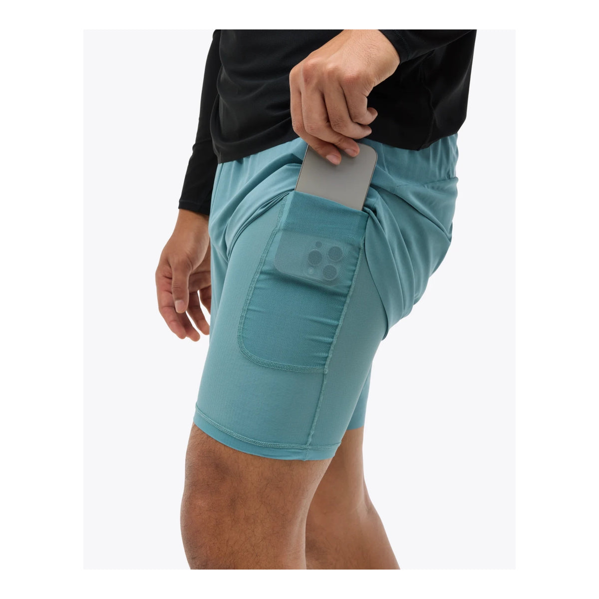 HOKA GLIDE 7" SHORT 2IN1 - HOMME