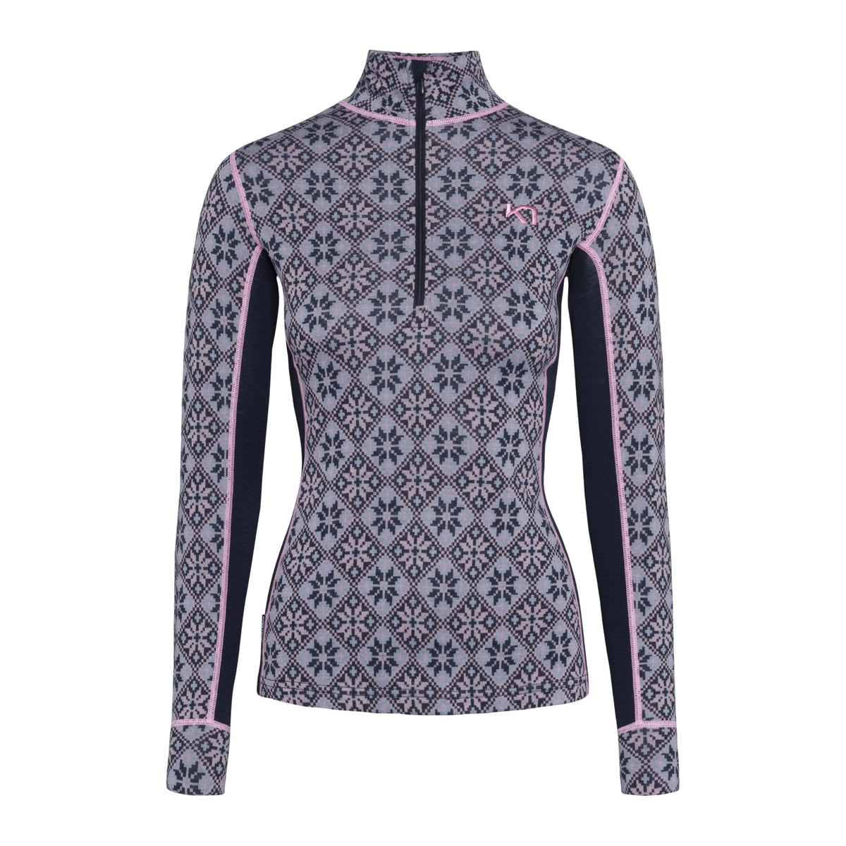 KARI TRAA ROSE WOOL HALF ZIP - FEMME