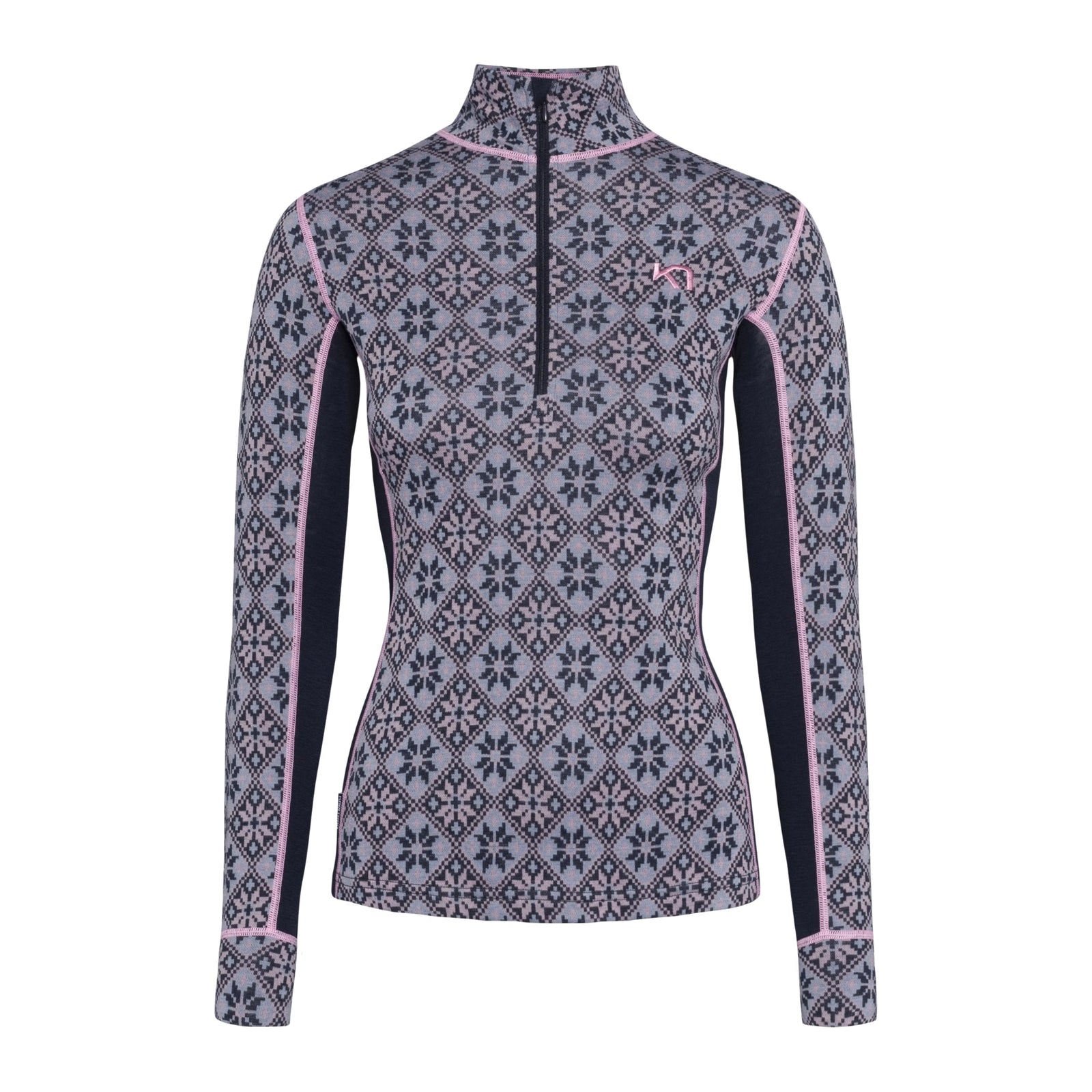 KARI TRAA ROSE WOOL HALF ZIP - FEMME