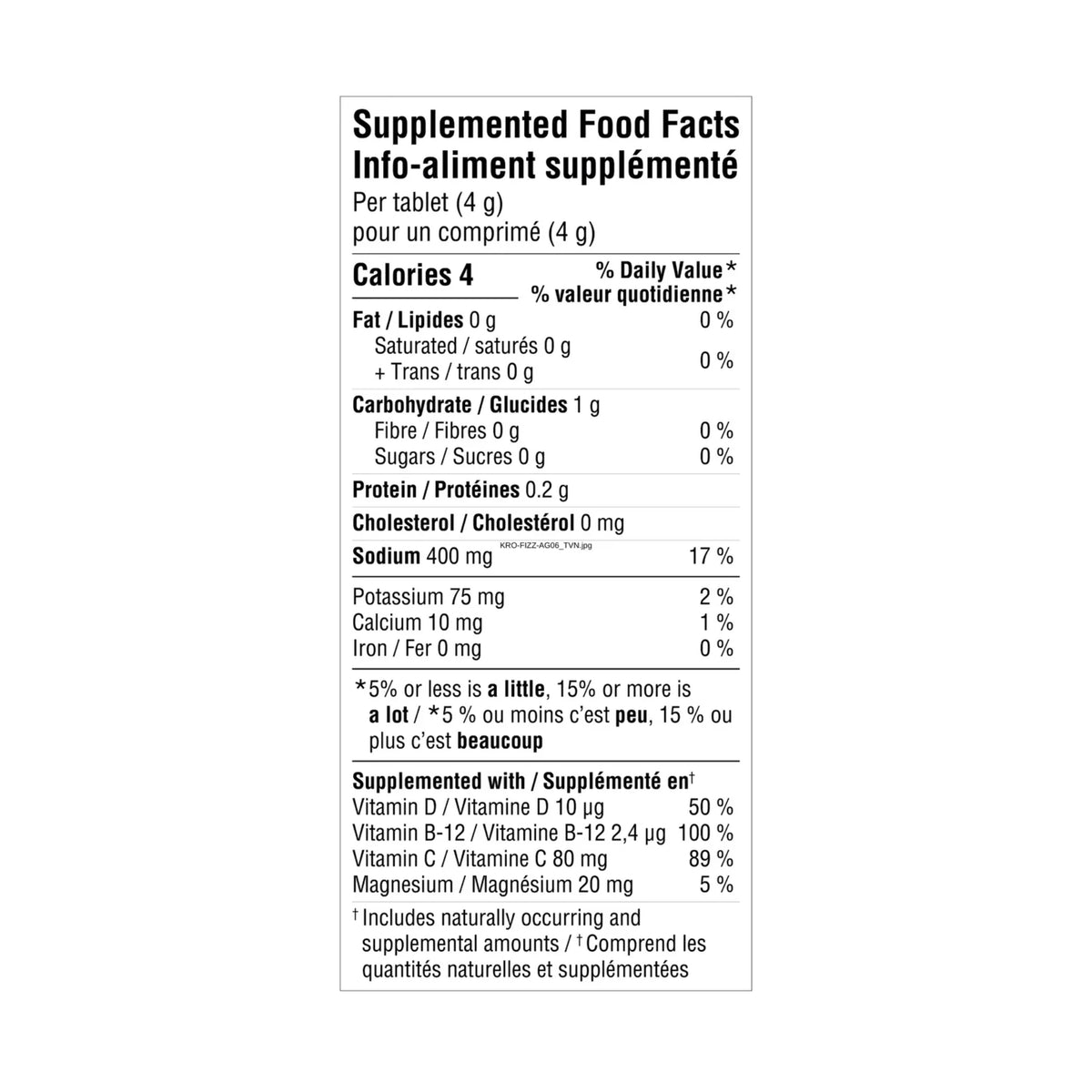 KRONO FIZZ ELECTROLYTES EFFERVESCENTES