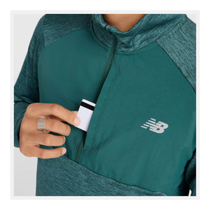 NEW BALANCE ATHLETICS HEAT GRID 1/2 ZIP - HOMME