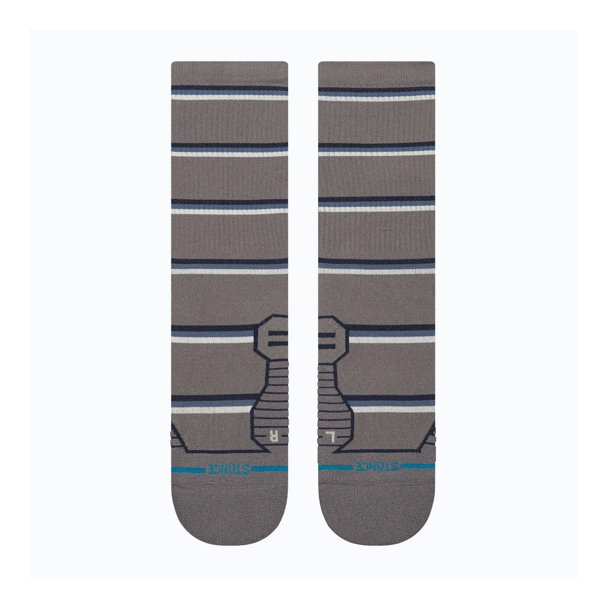 STANCE RUN MULTISTRIPE RIBBED CREW - UNISEXE