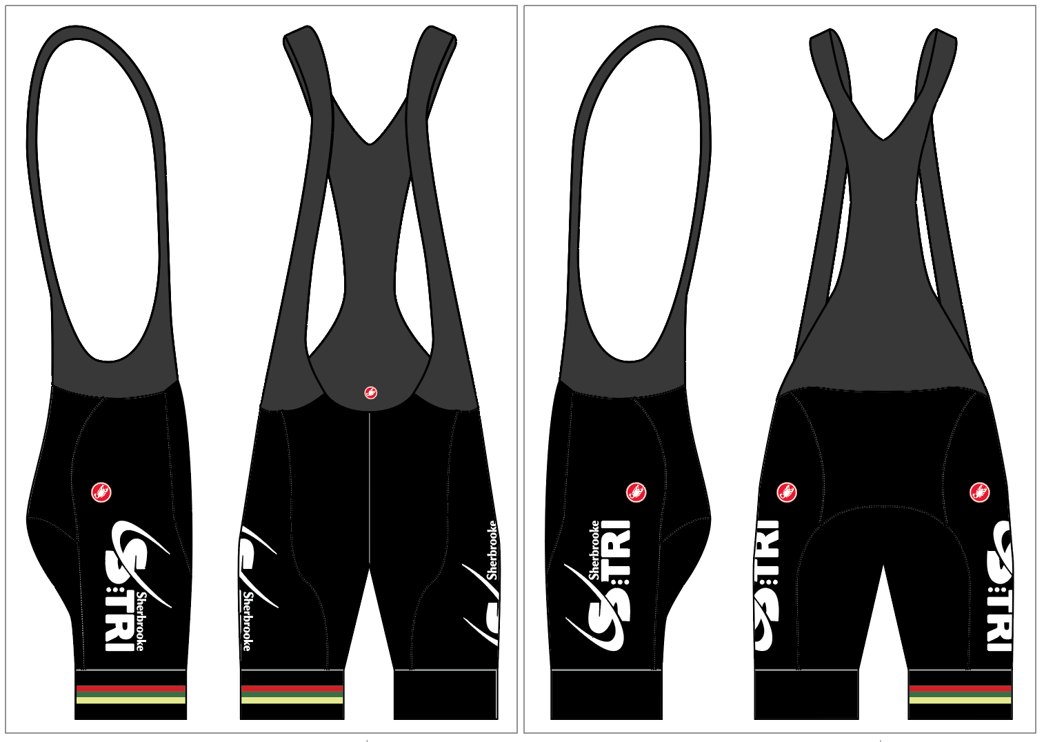 CASTELLI CUISSARD À BRETELLES COMPETIZIONE - FEMME