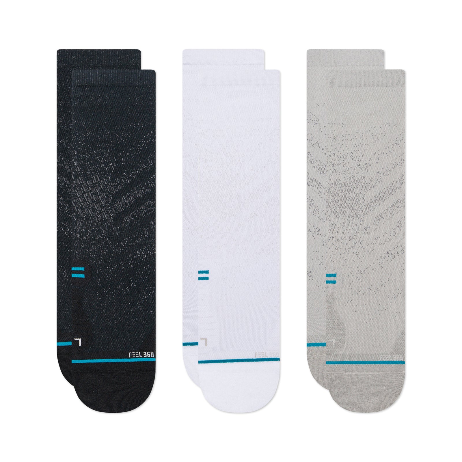 STANCE RUN LIGHT CREW SOCKS 3 PACK - UNISEXE